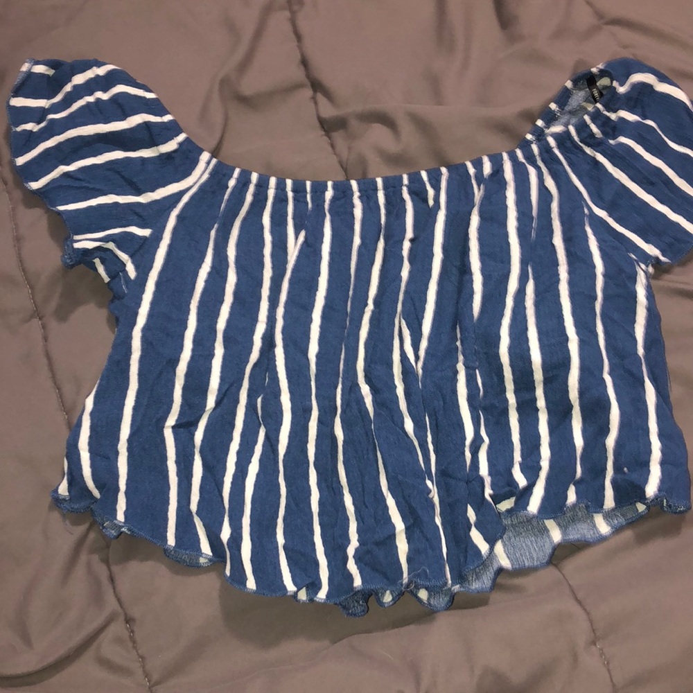 Off the shoulder cropped top